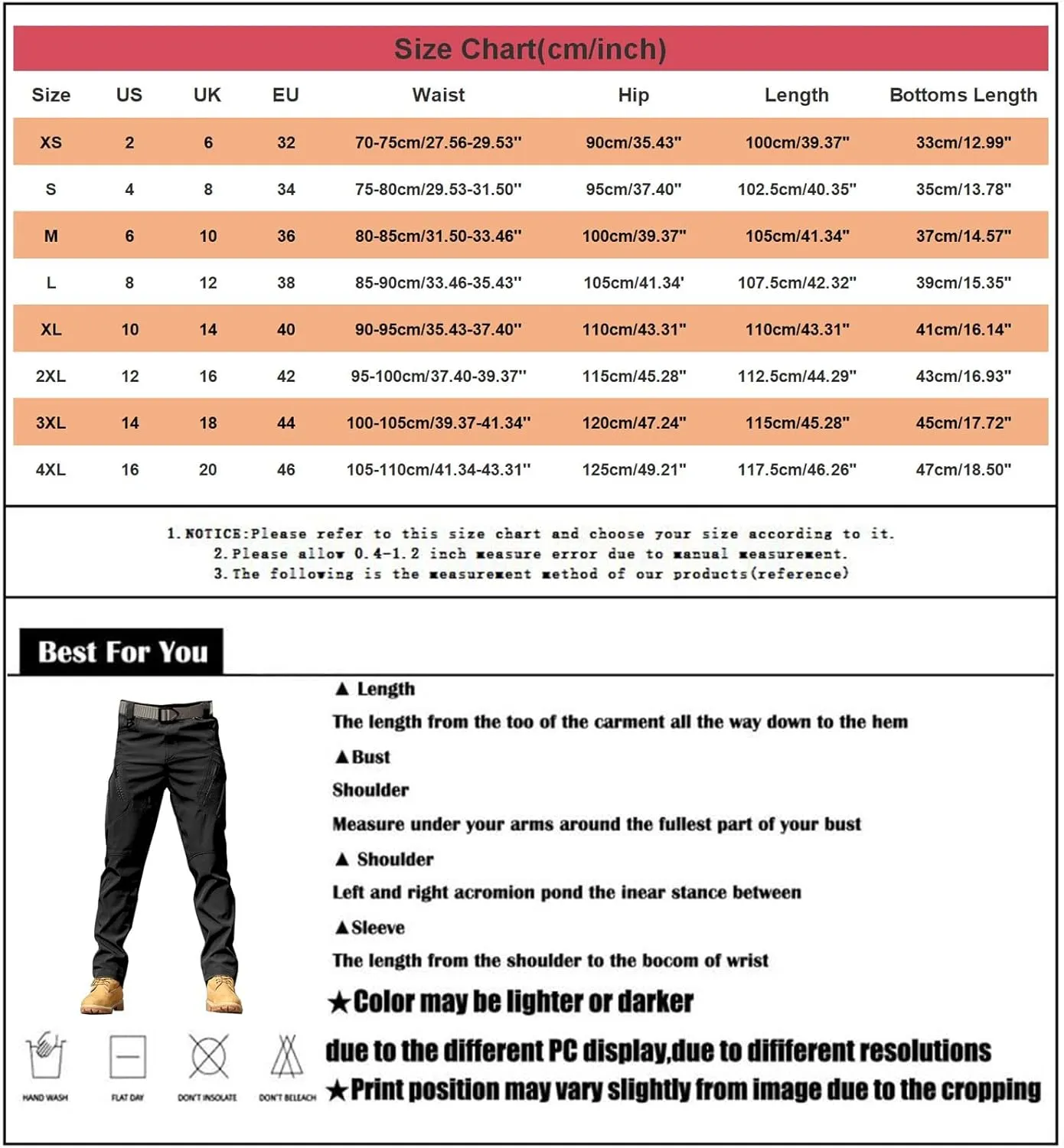 Camo Cargo Pants for Men Slim Fit Stretch Outdoor Hiking Hunting Safari Tactical Trousers Classic Military Army Pants