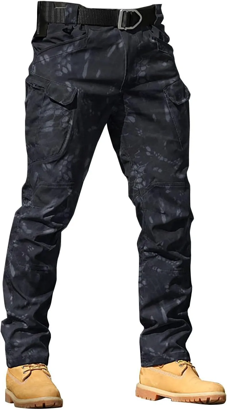 Camo Cargo Pants for Men Slim Fit Stretch Outdoor Hiking Hunting Safari Tactical Trousers Classic Military Army Pants
