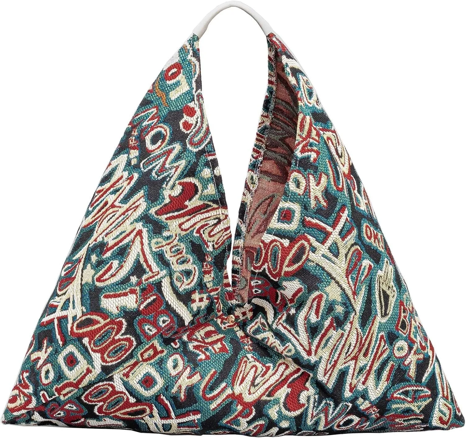 Canvas Tote Bag Stylish Handbag Casual Hobo Bag Trendy Flower Printing Shoulder Bag Purse for Women