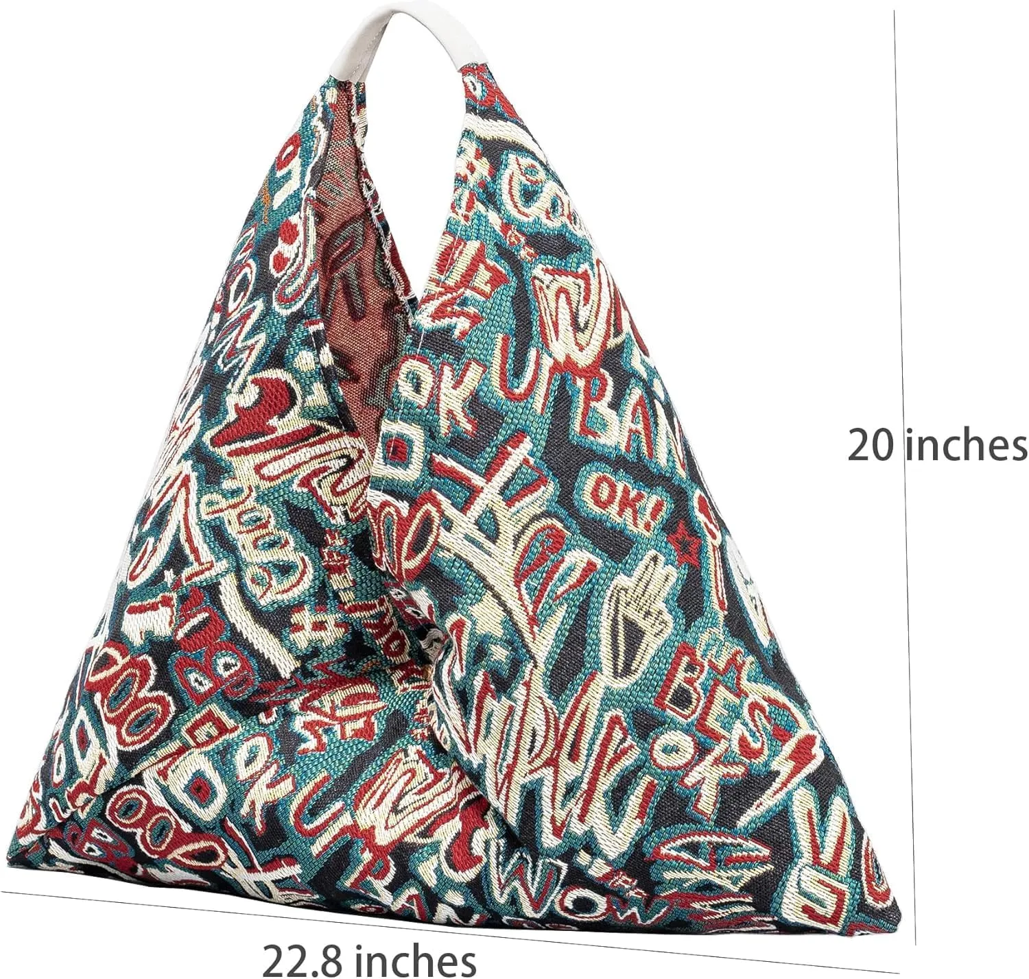 Canvas Tote Bag Stylish Handbag Casual Hobo Bag Trendy Flower Printing Shoulder Bag Purse for Women