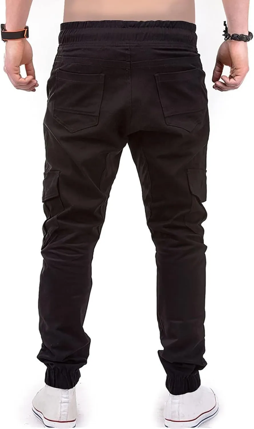 Cargo Joggers for Men Slim Fit Stretch Pants Lightweight Workout Sweatpants Quick Dry Elastic Drawstring Pants 2025