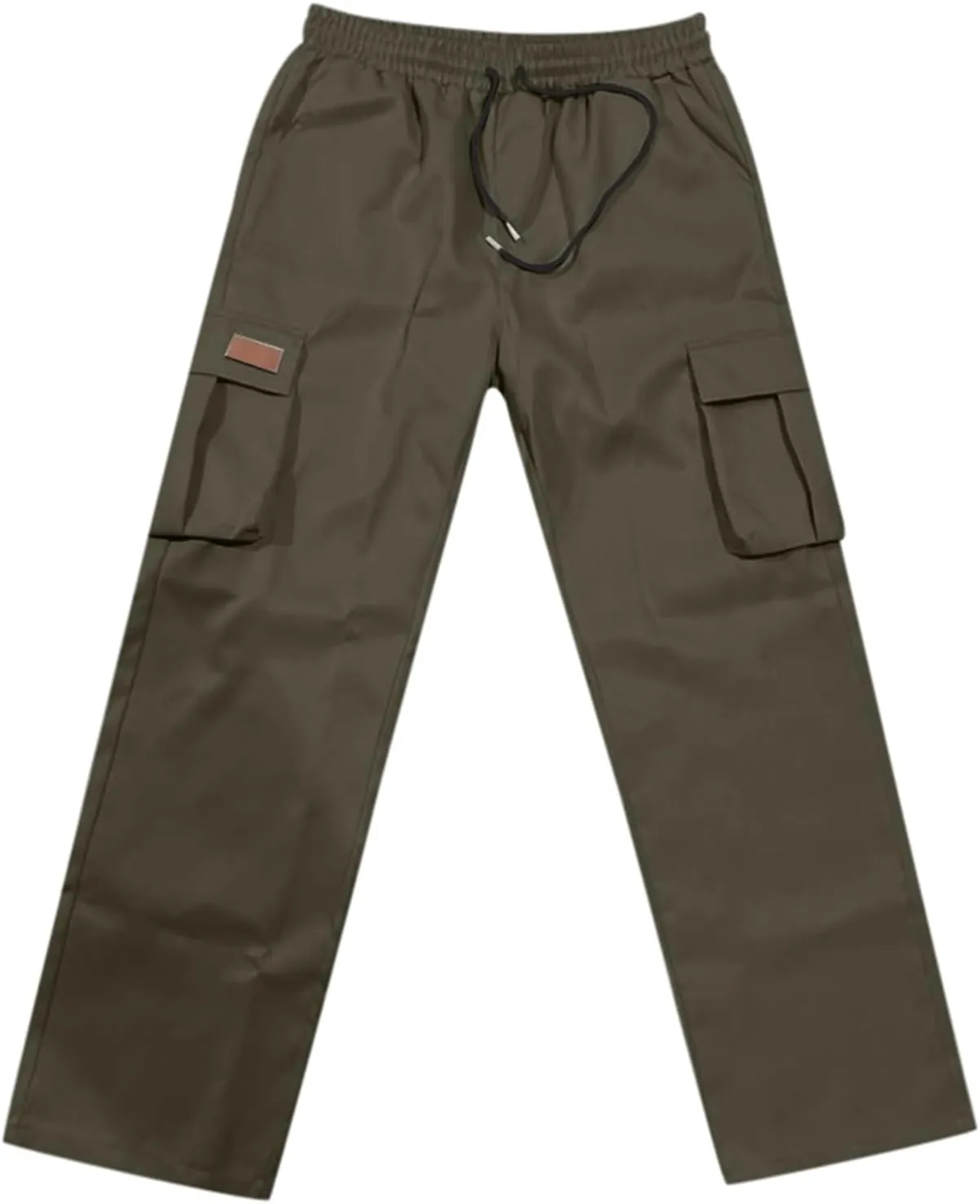 Cargo Pants for Men Big and Tall Loose Fit Straight Cargo Sweatpants Elastic Waist Drawstring Lightweight Atheltic Joggers