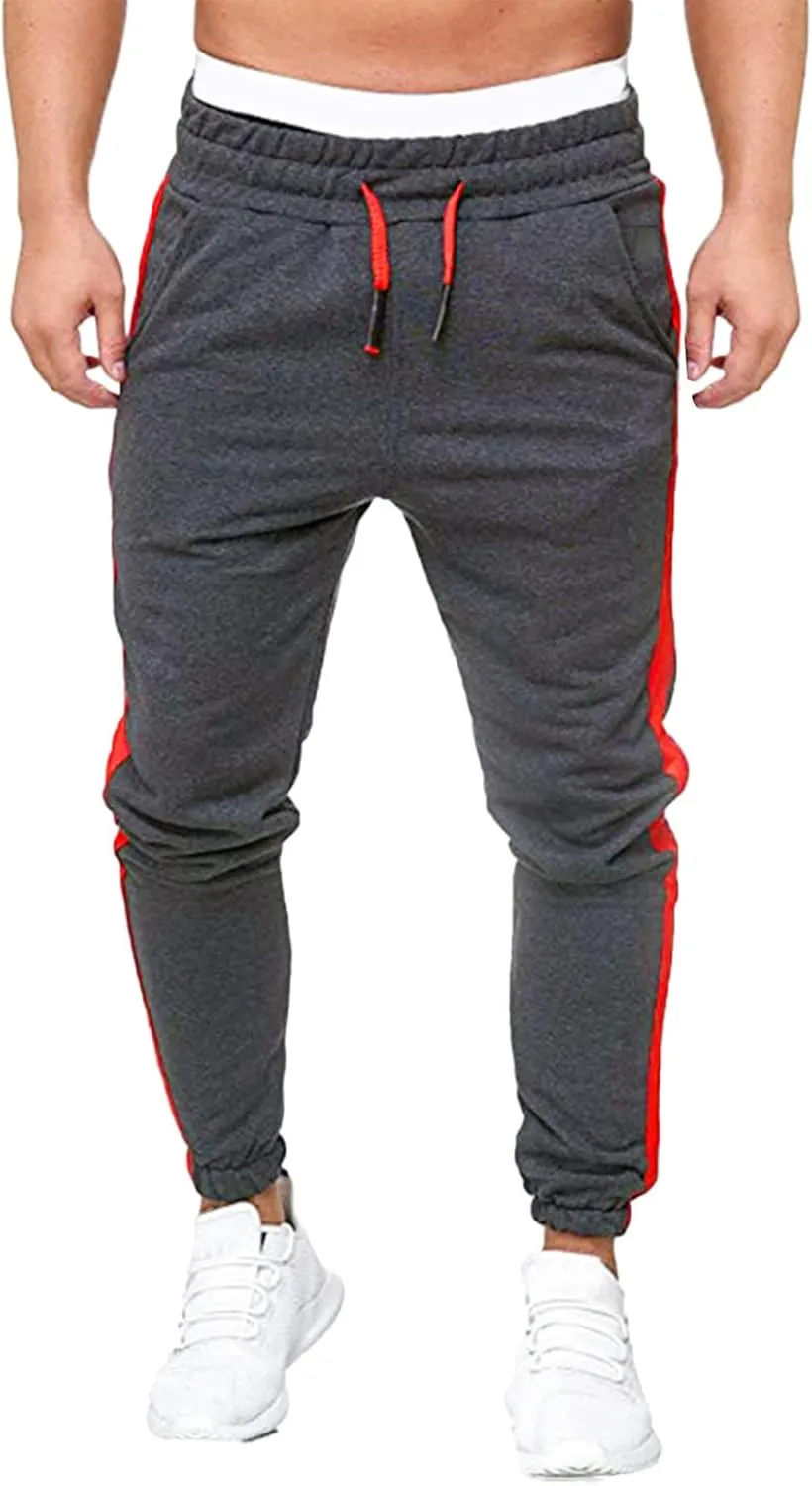 Cargo Trousers for Men Pants Drawstring Sports Trousers Men's Casual Cargo Pants Loose Fit Jogger Sweatpants Tactical