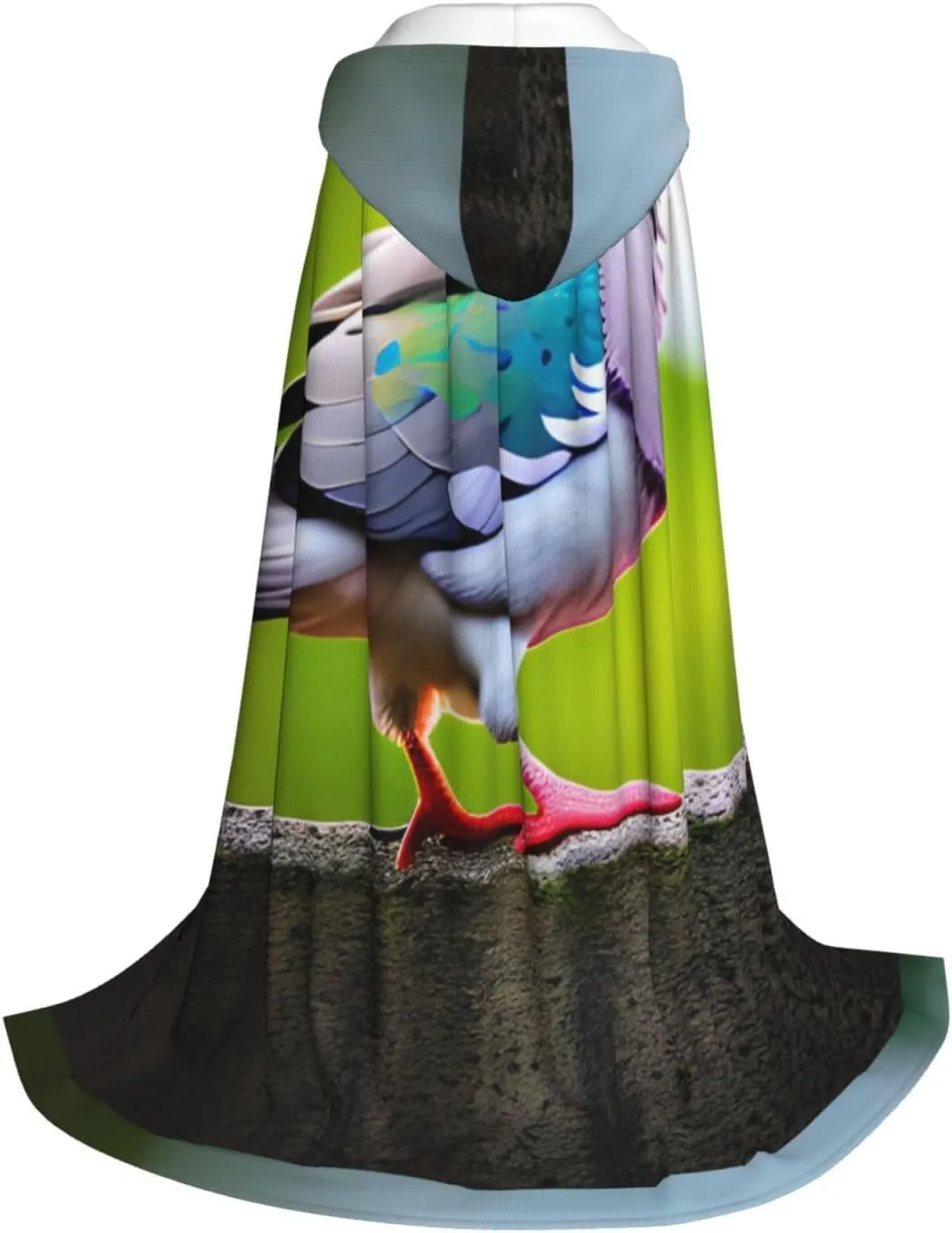 cartoon pigeon 3 print Stylish Hooded Cape Cloak - oversized hat Cape for Women and Men, fit carnival, Cosplay