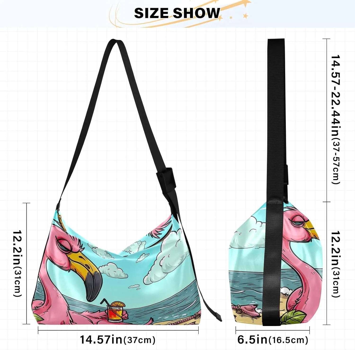 Cartoon Unicorn above Rainbow Leather Bag with Shoulder Strap, Women's Shoulder Handbags, Vegan Leather Crossbody Bag