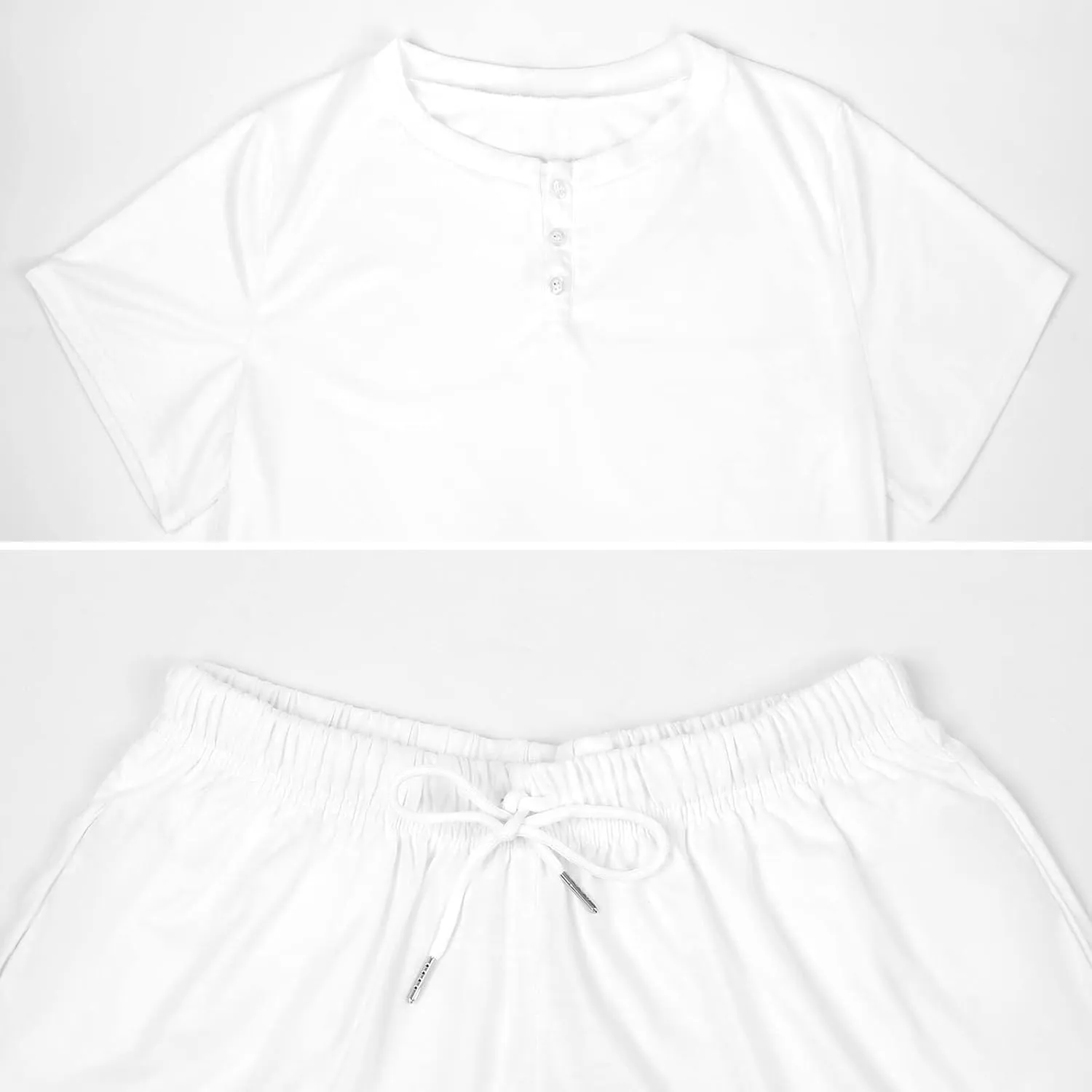 Cherry And Leaves Pajamas Sets for Women Stylish Short Sleeve Sleepwear Loungewear