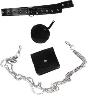 Chic Women's Fashion Waist Bag Hip-hop Chain Waist Bag Stylish Small Fanny Pack for Daily Wear