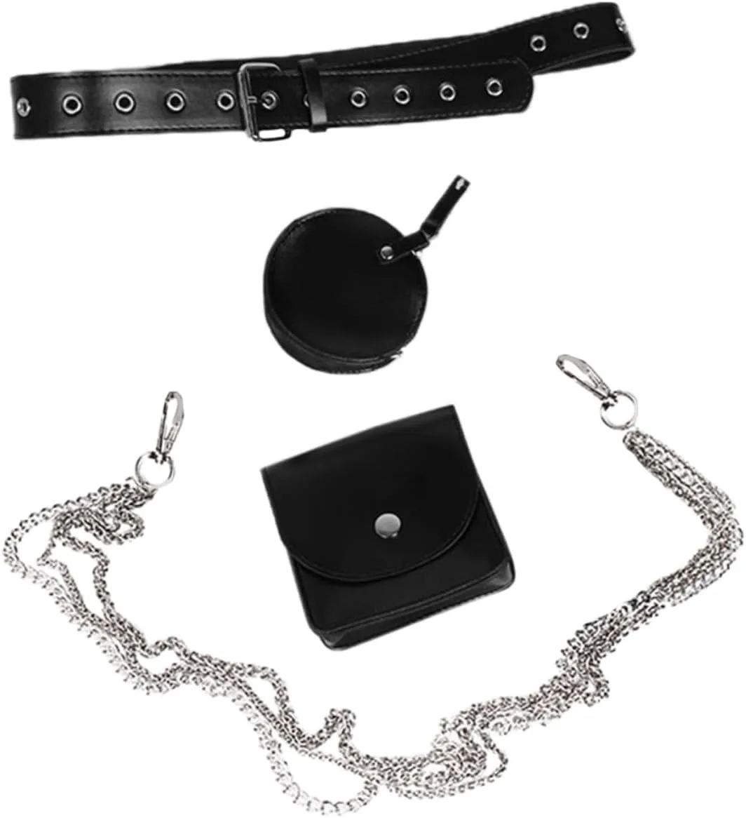 Chic Women's Fashion Waist Bag Hip-hop Chain Waist Bag Stylish Small Fanny Pack for Daily Wear