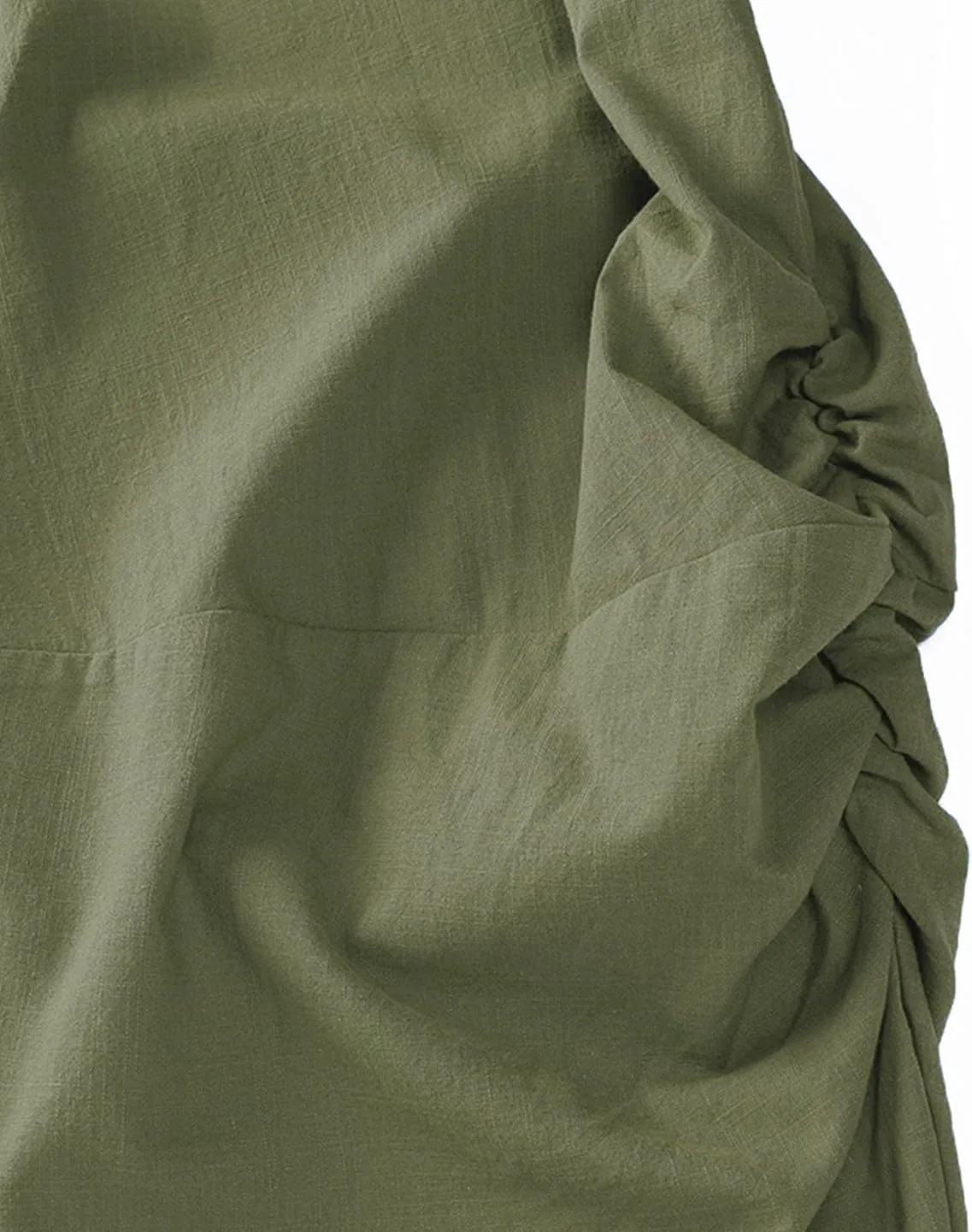 CLANMILUMS Mens Cotton Linen Drawstring Pants Elastic Waist Casual Jogger Yoga Pants