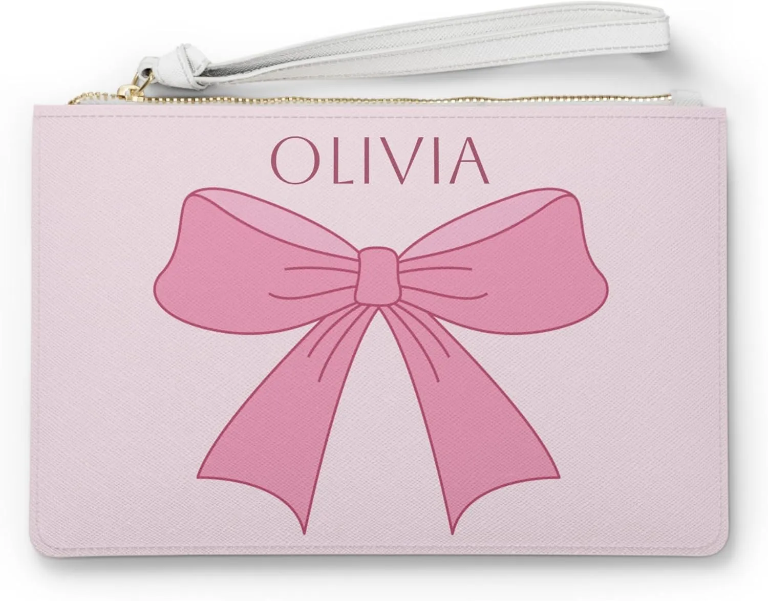 Clutch Bag with Loop Handle Retro Coquette Aesthetic Cute Pink Bow Evening Handbag Travel Compact Purse Women's Pocketbook