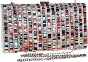 Clutch Purses for Women Candy Color Clutch Bag for Women Stylish Evening Purse with Shoulder Chain for Parties and Weddings