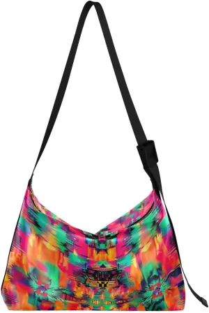 Colorful Aztec Geometrics Shoulder Bag for Women Waterproof PU Leather Hobo Bags Crossbody Purse with Zipper Closure