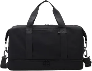 Compact Gym Bag for Airlines And Travel Underseat Carry on for Men And Women, Black