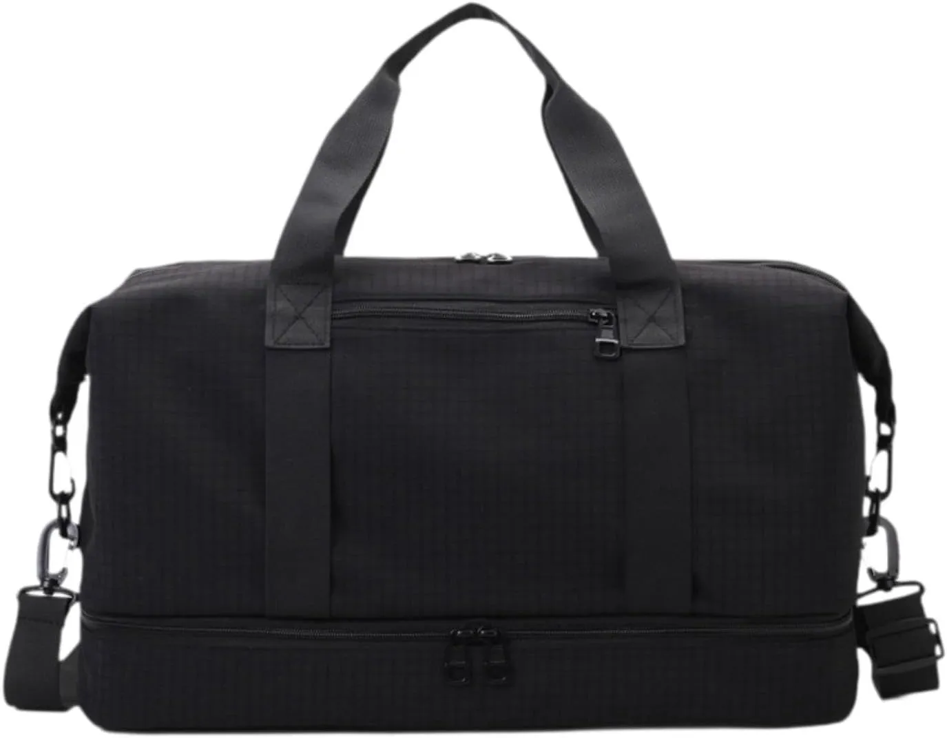 Compact Gym Bag for Airlines And Travel Underseat Carry on for Men And Women, Black