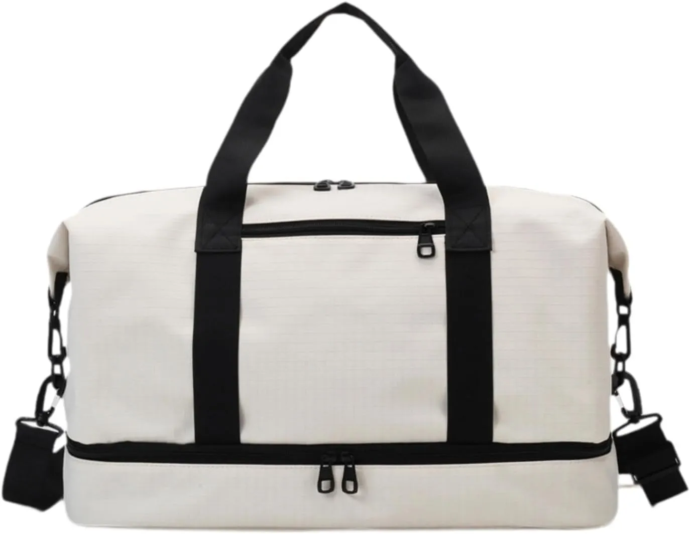 Compact Gym Bag for Airlines And Travel Underseat Carry on for Men And Women, White