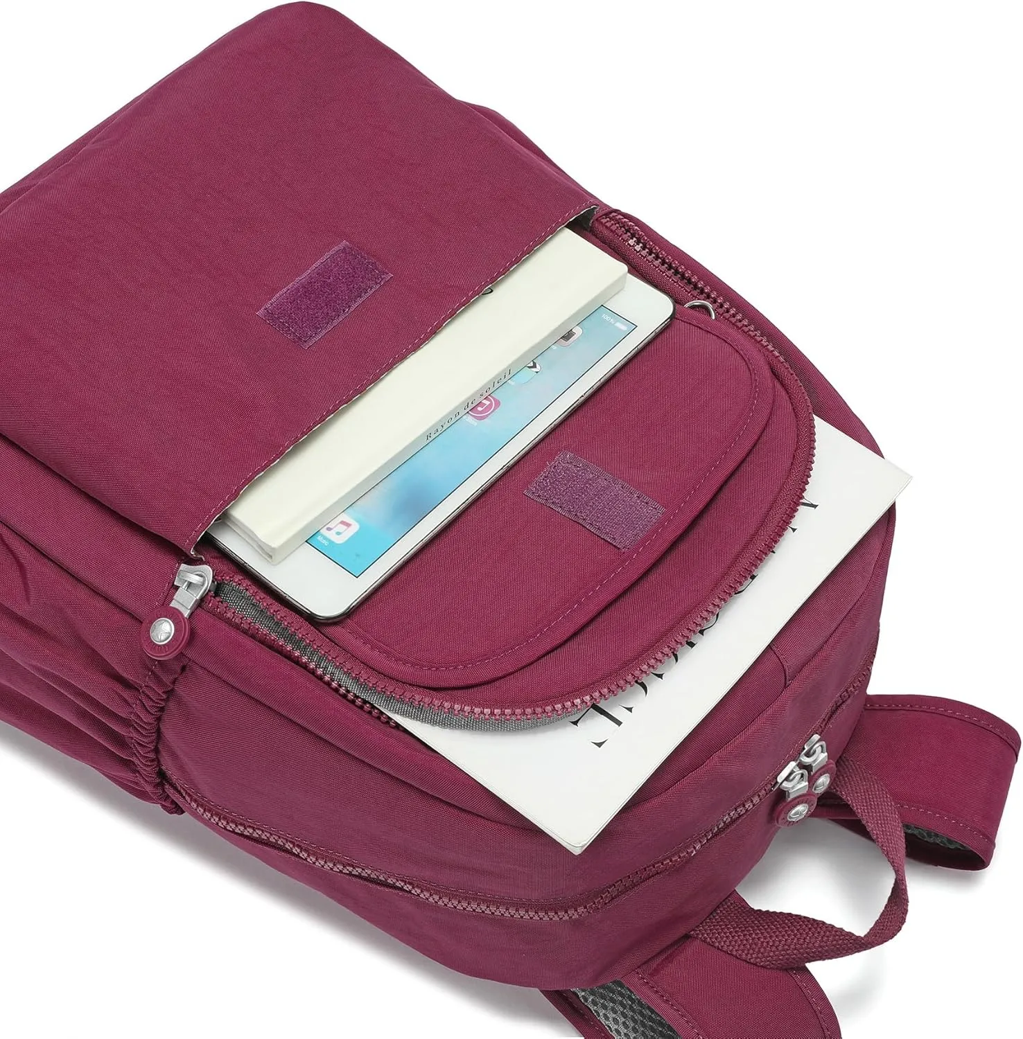 Compact Hiking Nylon Waterproof Laptop Backpack Purse for Women and Men, Small Lightweight Travel Casual Outdoor Dayback