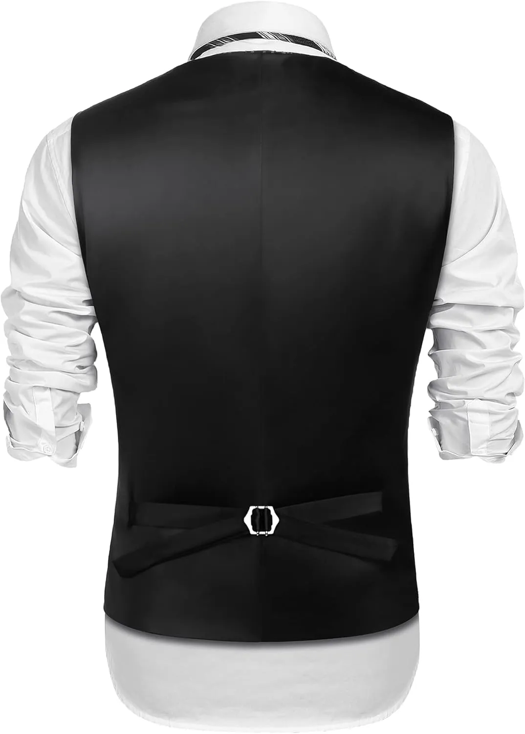 COOFANDY Mens Victorian Vest Steampunk Double Breasted Suit Vest Slim Fit Brocade Paisley Floral Waistcoat