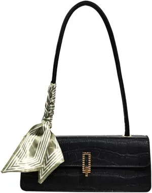 Crocodile Pattern Leather Shoulder Bag for Women - Stylish Flap Purse & Classic Clutch Tote Handbag