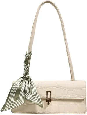 Crocodile Pattern Leather Shoulder Bag for Women - Stylish Flap Purse & Classic Clutch Tote Handbag
