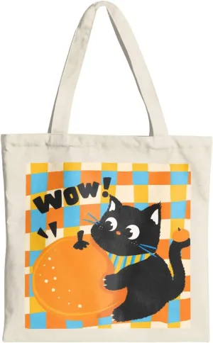 Cute Cat Canvas Tote Bag for Women - Durable, Stylish, and Perfect for Travel & Shopping