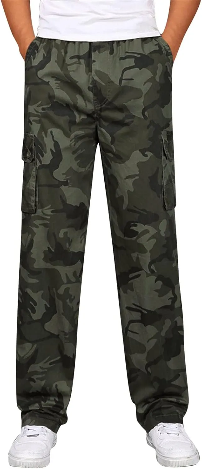 Denim Cargo Work Pants for Men Slim fit Work Pants for Men Baggy Pants for Men Pants Relaxed fit for Men Double Knee Stretch Chino Pants for Men Big and Tall Mens Sweatpants Mens six Pocket Trousers