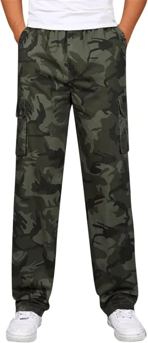 Denim Cargo Work Pants for Men Slim fit Work Pants for Men Baggy Pants for Men Pants Relaxed fit for Men Double Knee Stretch Chino Pants for Men Big and Tall Mens Sweatpants Mens six Pocket Trousers