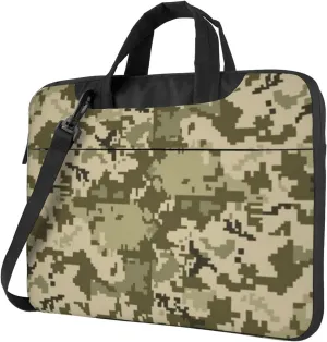 Digital Camouflage Stylish 13-15.6 Inch Laptop Bag For Man And Women, Computer Messenger Bag, Trendy Shoulder Strap Design