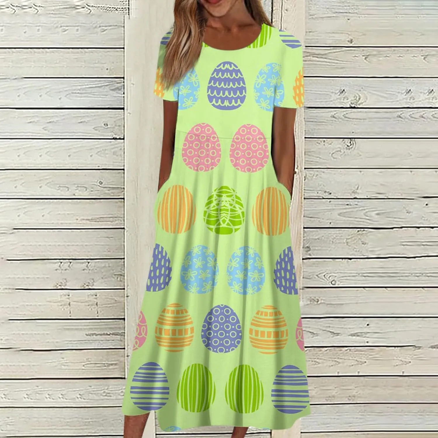 Easter Spring Dresses for Women Happy Easter Midi Garden Party Spring Outfits 2025 Floral Easter Basket Daily Wear Dresses