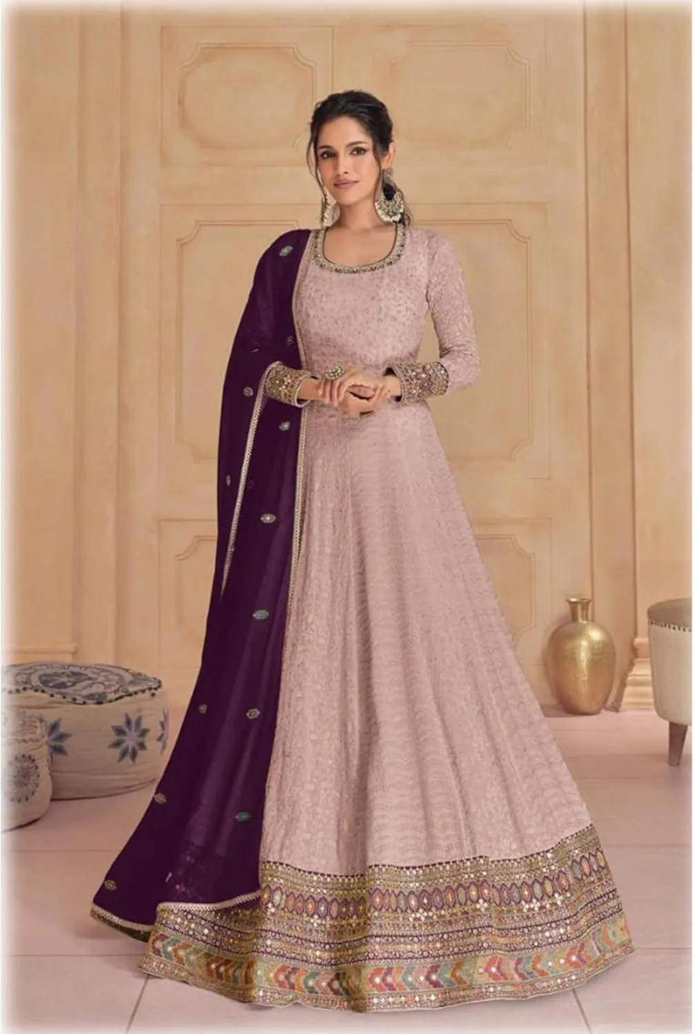 Event Party Wear Stitched Indian Long Anarkali Gown Dress Stylish Salwar Kameez Suits