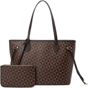 Extra Large Plaid Tote Bag for Women with Wallet - Stylish Leather Handbag for Daily Use