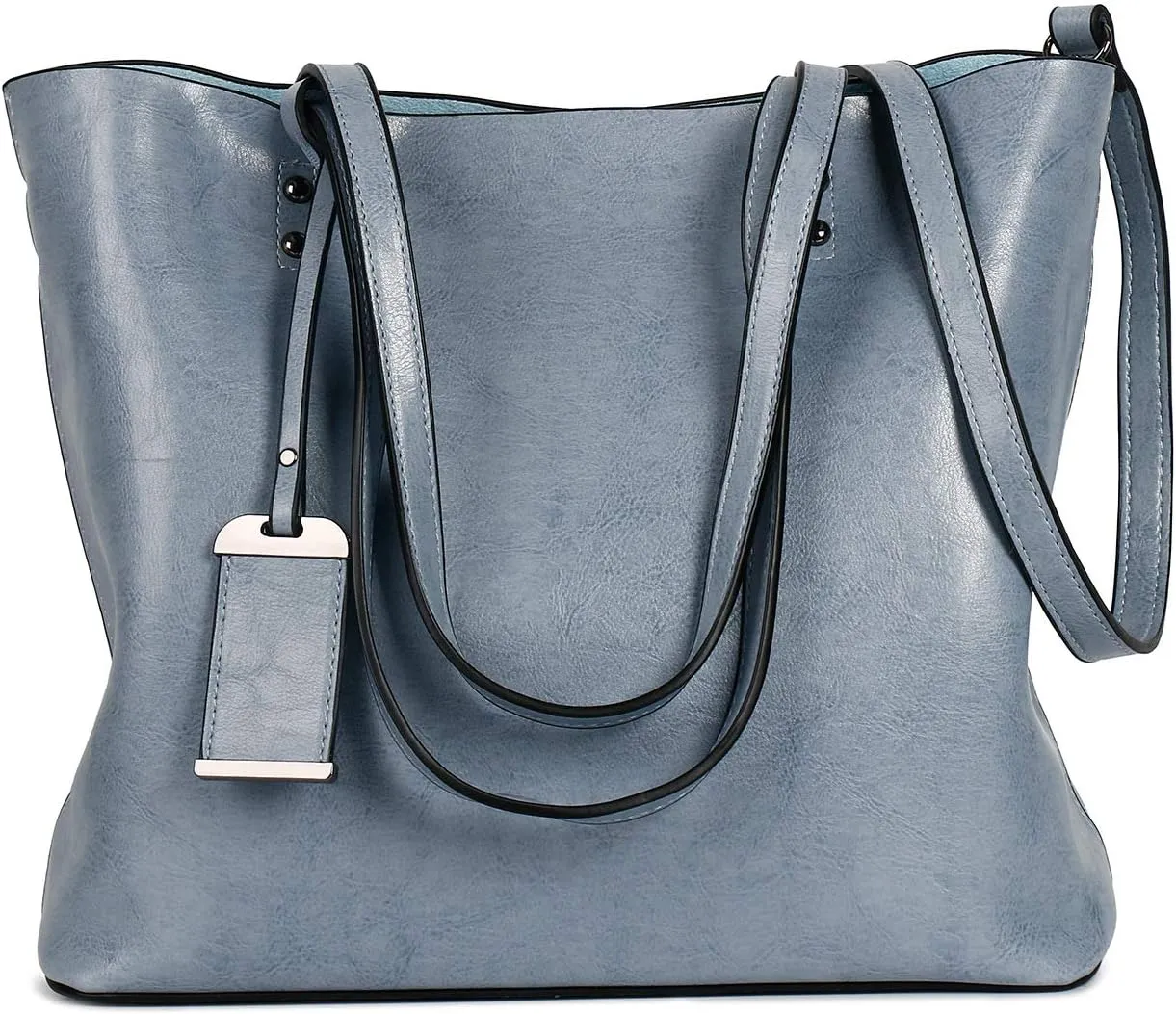 Extra Large Women's Fashion Leather Handbag - Top Handle Shoulder Bag with Zipper - Stylish Crossbody Tote Bag (Brown)