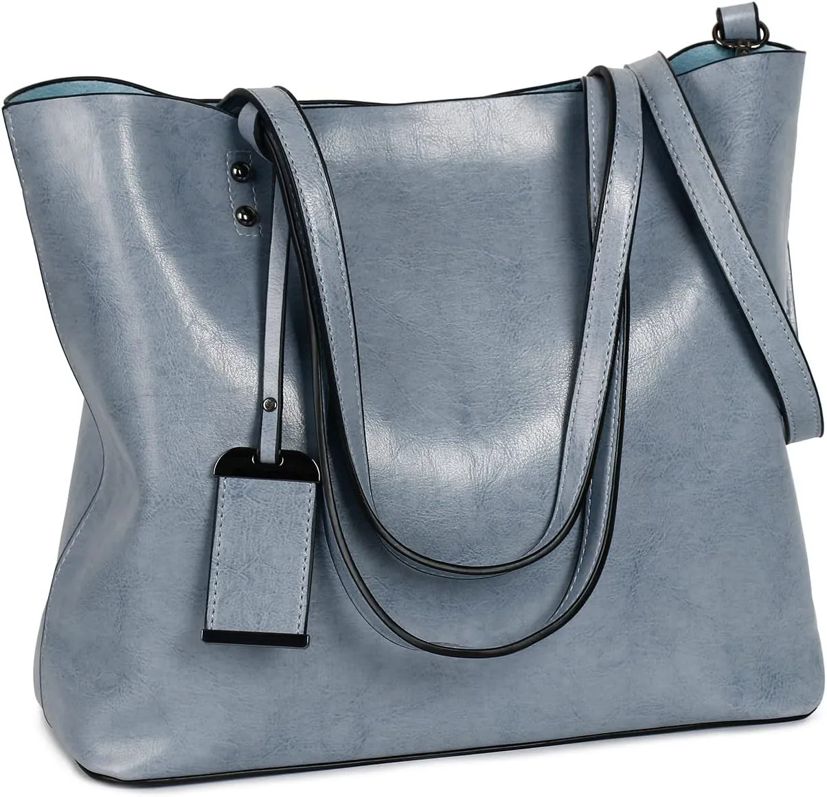 Extra Large Women's Fashion Leather Handbag - Top Handle Shoulder Bag with Zipper - Stylish Crossbody Tote Bag (Brown)