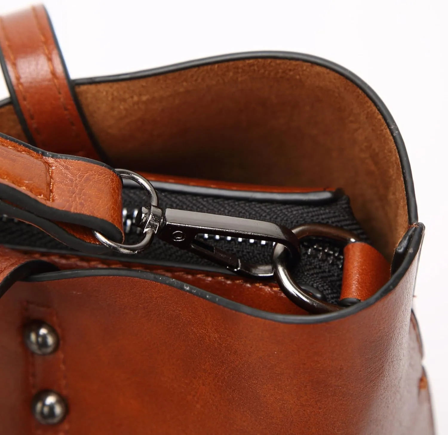 Extra Large Women's Fashion Leather Handbag - Top Handle Shoulder Bag with Zipper - Stylish Crossbody Tote Bag (Brown)