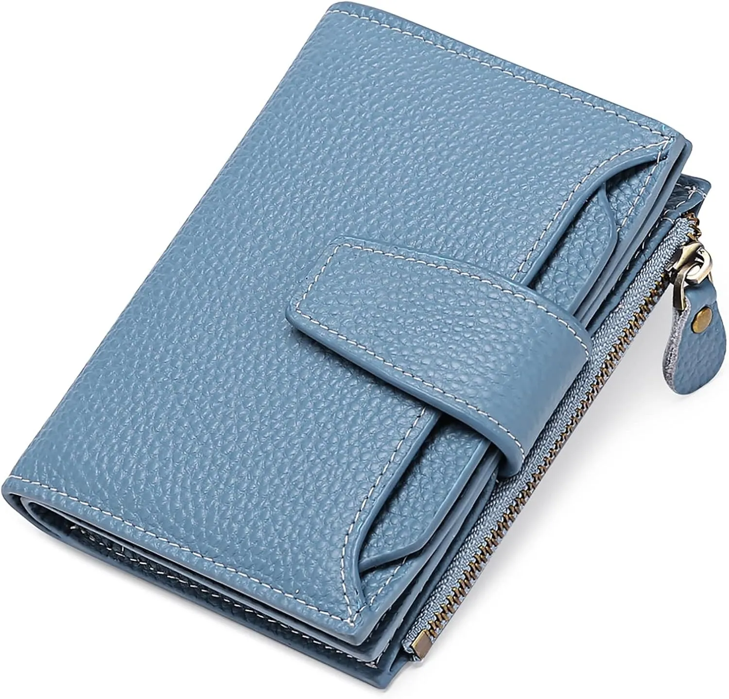 FALAN MULE Small Wallet for Women Leather Bifold Compact RFID Blocking Small Womens Wallet