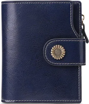 FALAN MULE Small Wallet for Women Leather Bifold Compact Small Womens Wallet with RFID Blocking