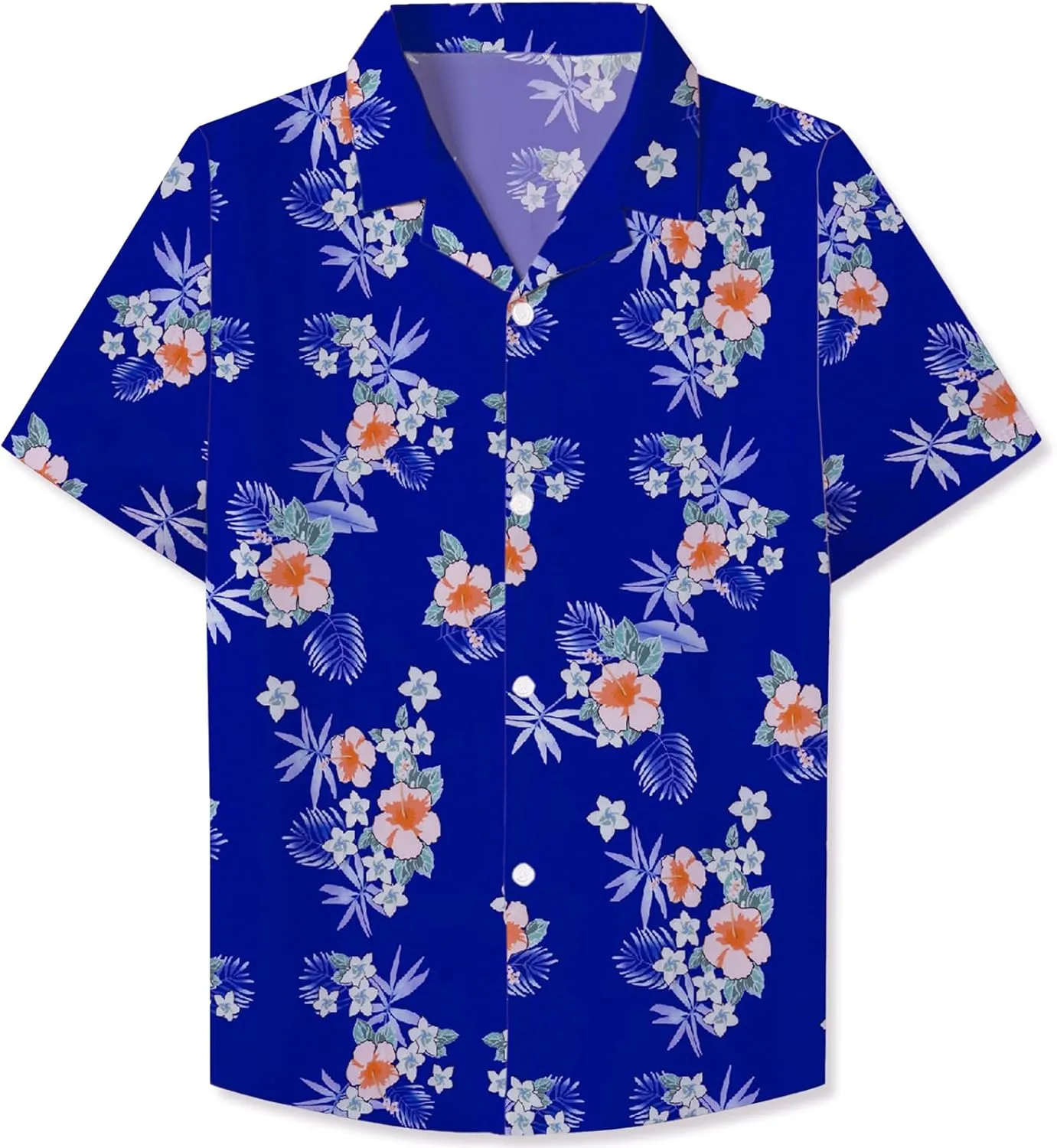 Family Matching Hawaiian Outfits, Dad and Son Beach Vacation Shirts Mommy Daughter Dress, 2T - X-Large