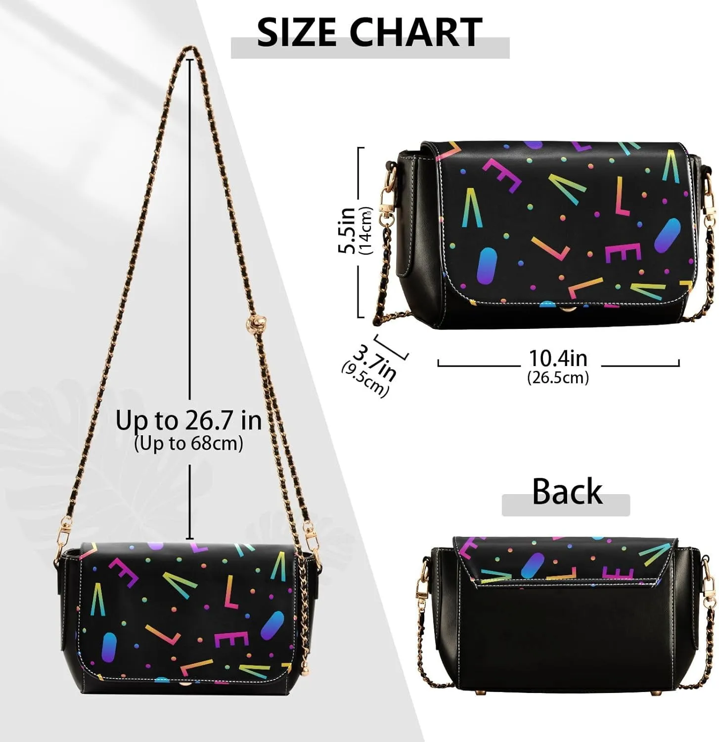 Fashion Women Tote Bag PU Leather Shoulder Crossbody Bag Hobo Handbags Adjustable Chain Shoulder Strap Men