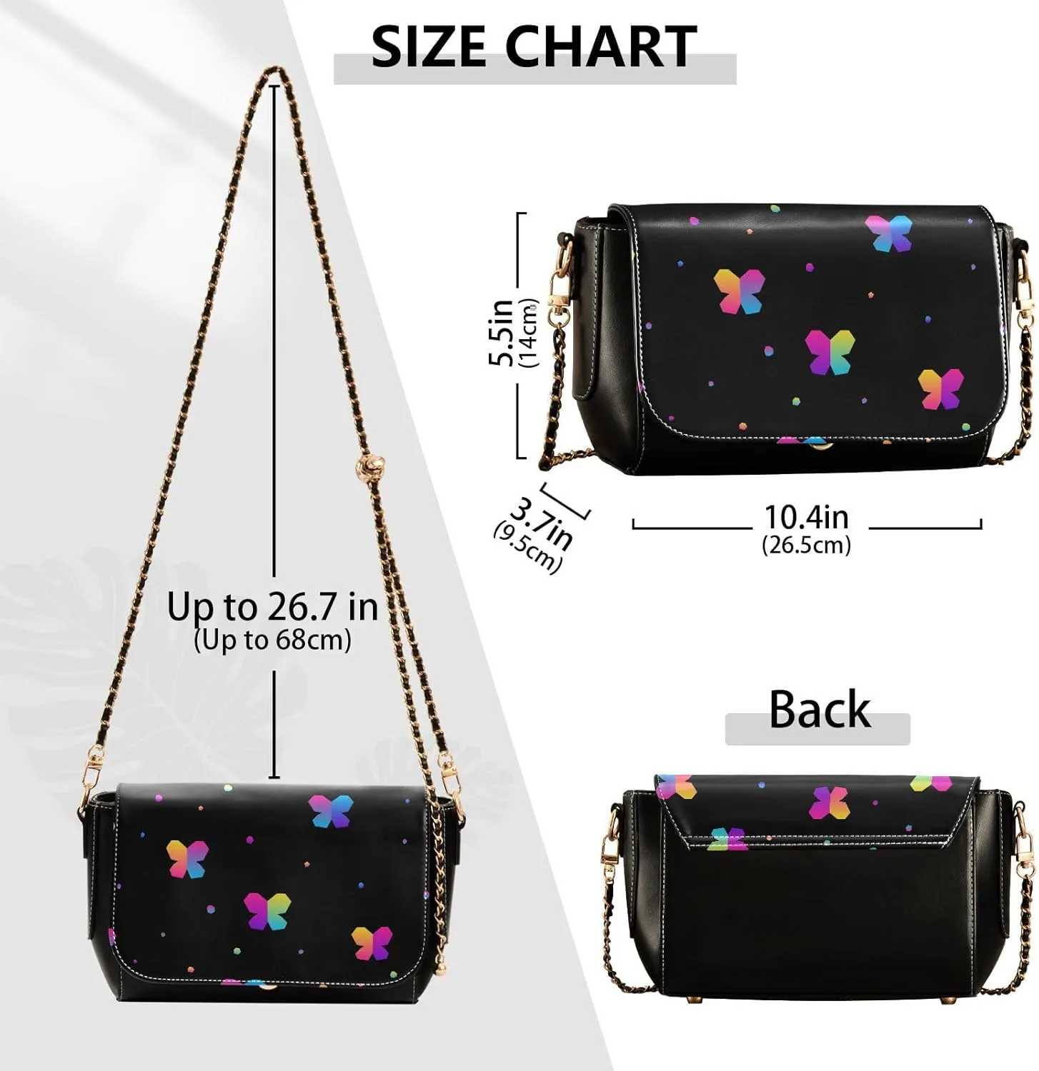 Fashion Women Tote Bag PU Leather Shoulder Crossbody Bag Hobo Handbags Adjustable Chain Shoulder Strap Men