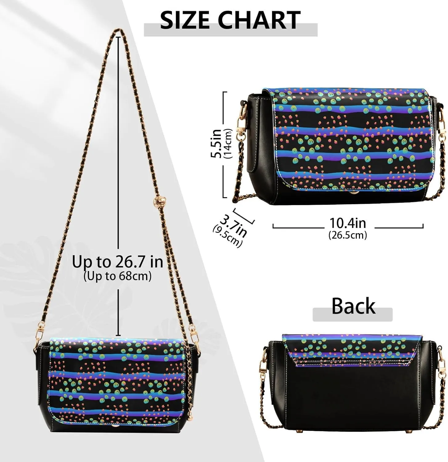 Fashion Women Tote Bag PU Leather Shoulder Crossbody Bag Hobo Handbags Adjustable Chain Shoulder Strap Men