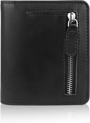 FUNTOR Small Wallets for Women, Ladies Small Compact Bifold Pocket RFID Blocking Genuine Leather Wallet for Women