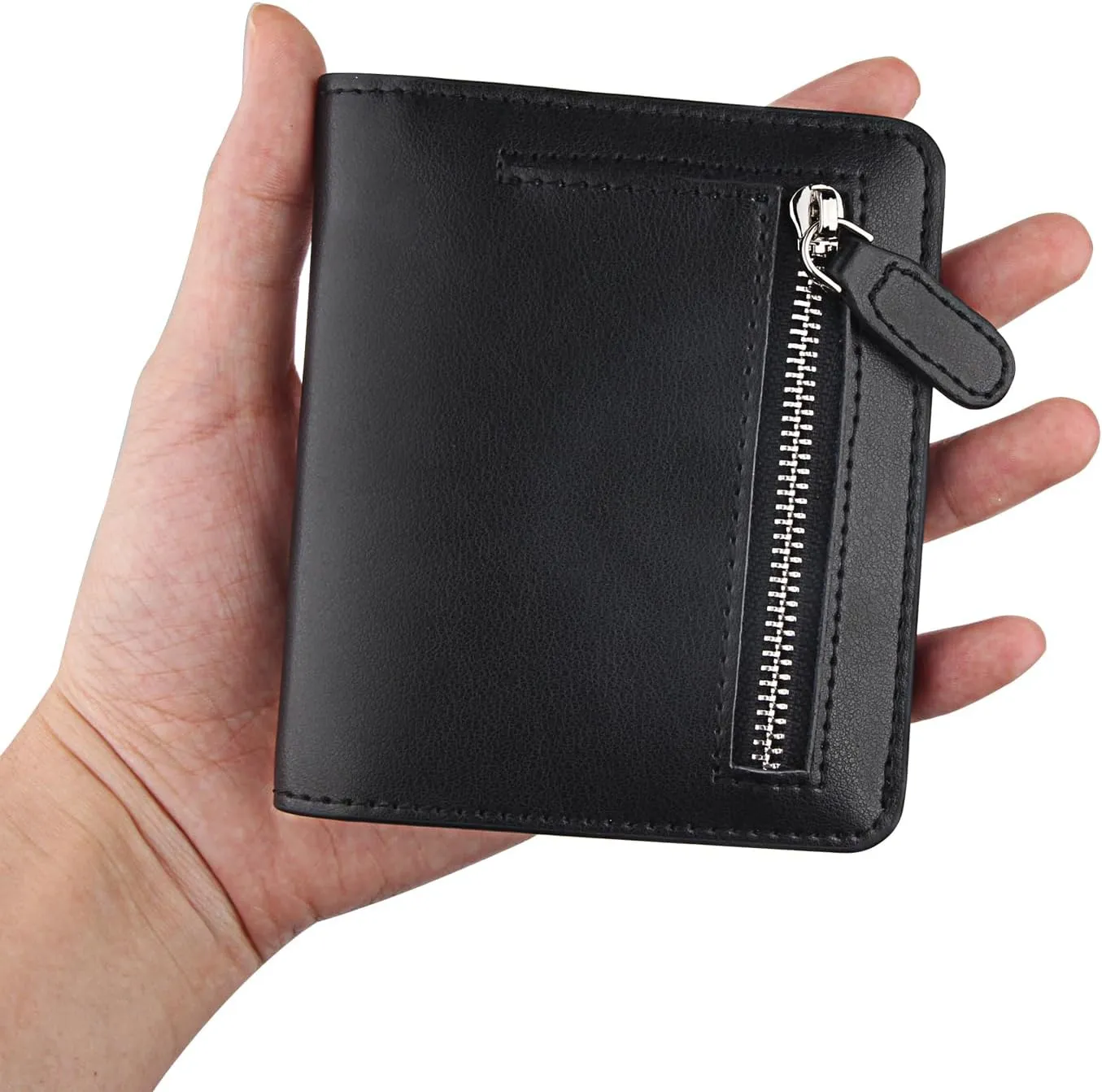 FUNTOR Small Wallets for Women, Ladies Small Compact Bifold Pocket RFID Blocking Genuine Leather Wallet for Women