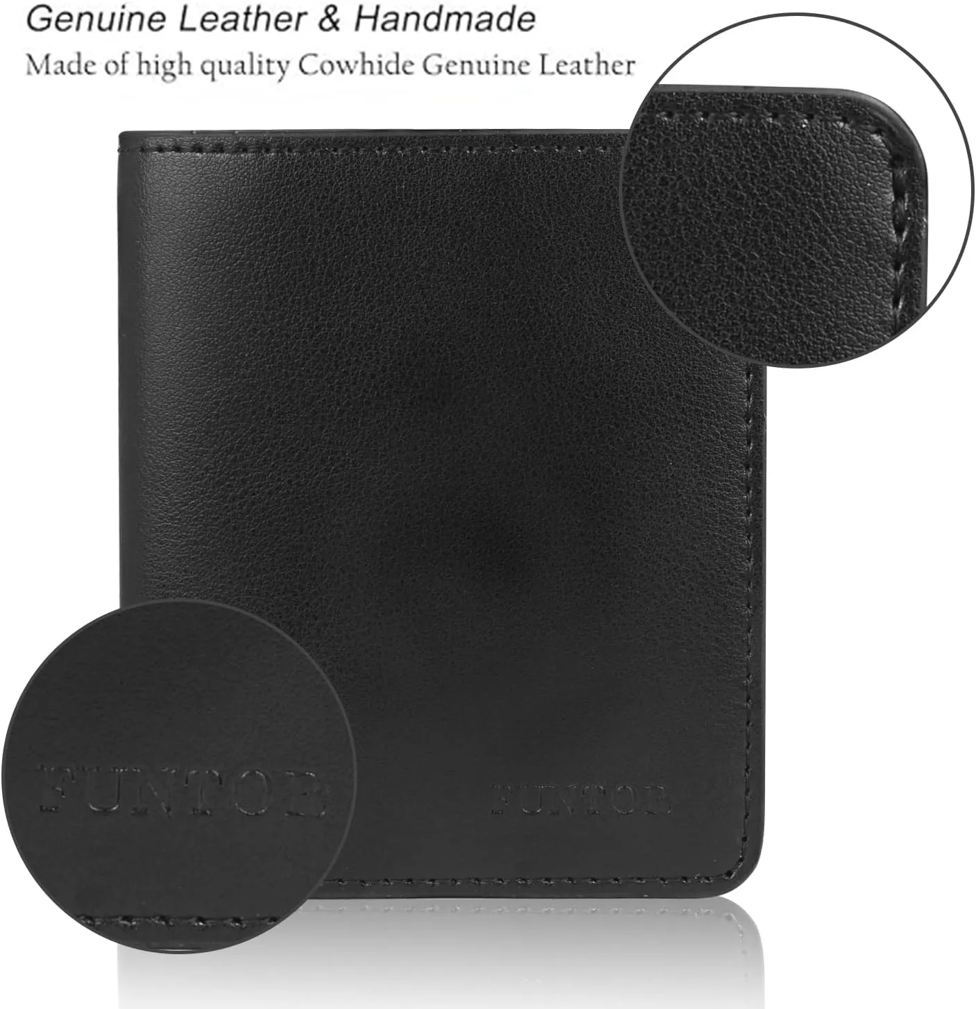FUNTOR Small Wallets for Women, Ladies Small Compact Bifold Pocket RFID Blocking Genuine Leather Wallet for Women