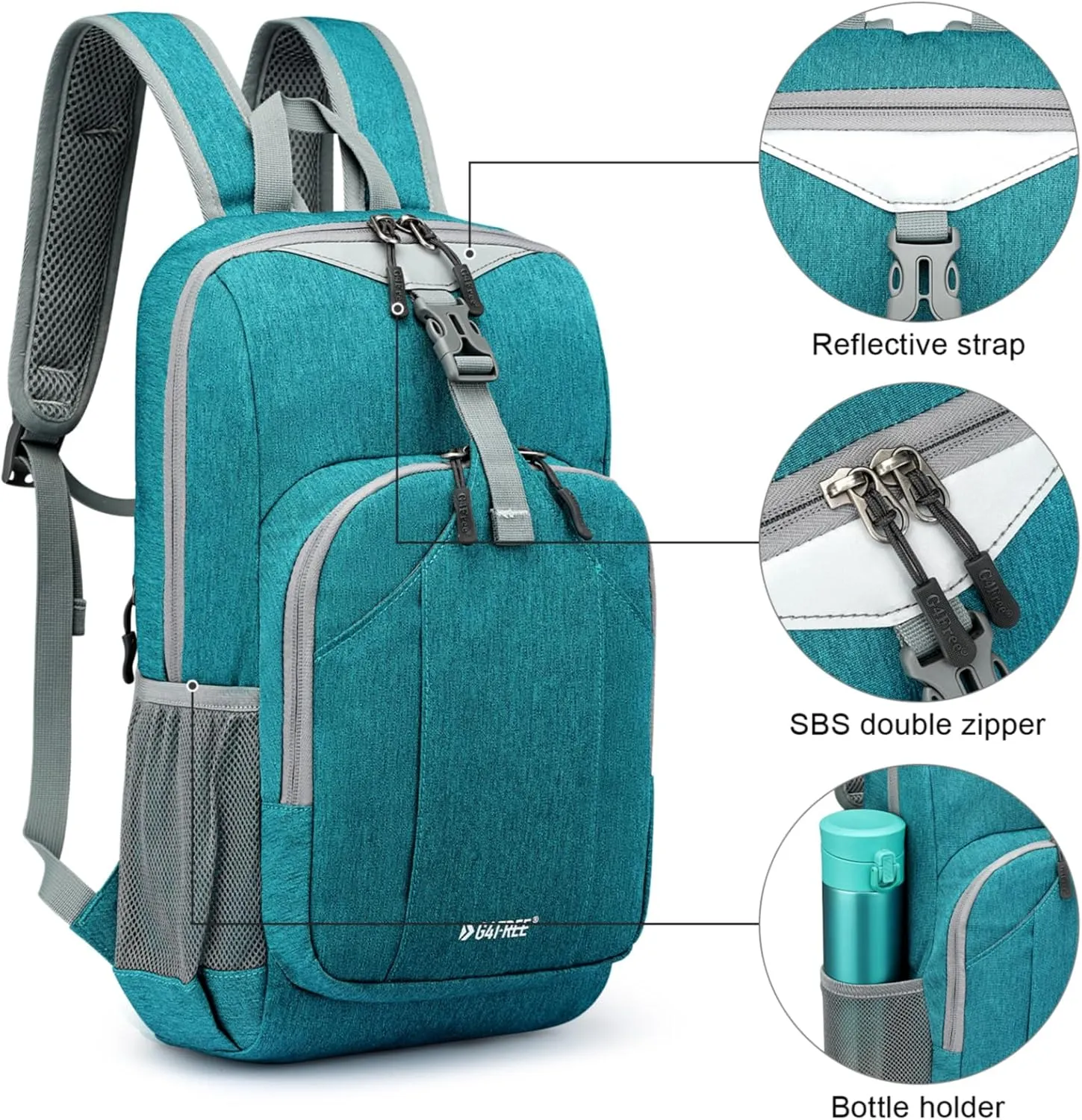 G4Free Mini 10L Hiking Daypack Small Hiking Backpack Cycling Compact Shoulder Backpack Outdoor for Men Women