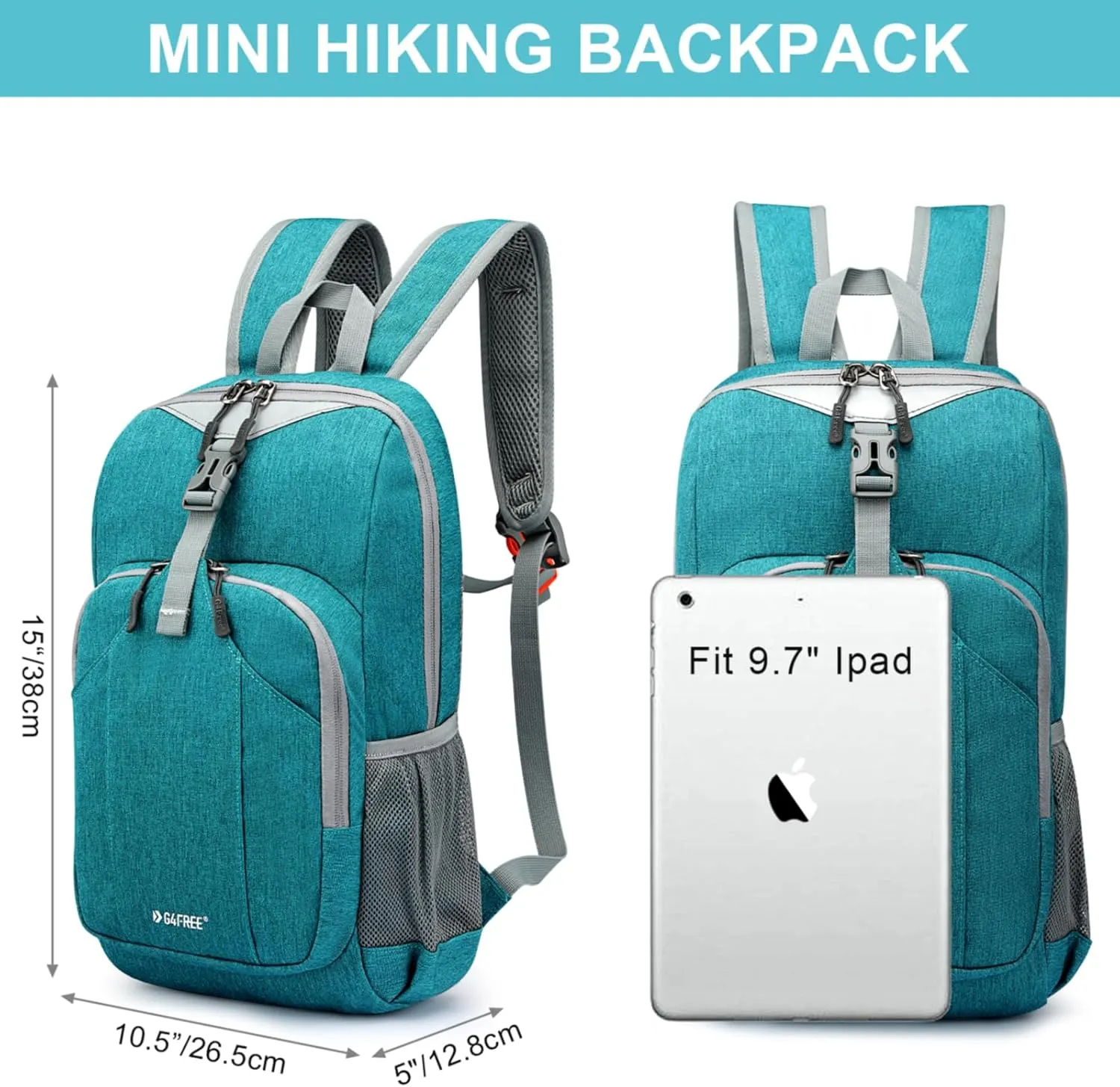 G4Free Mini 10L Hiking Daypack Small Hiking Backpack Cycling Compact Shoulder Backpack Outdoor for Men Women