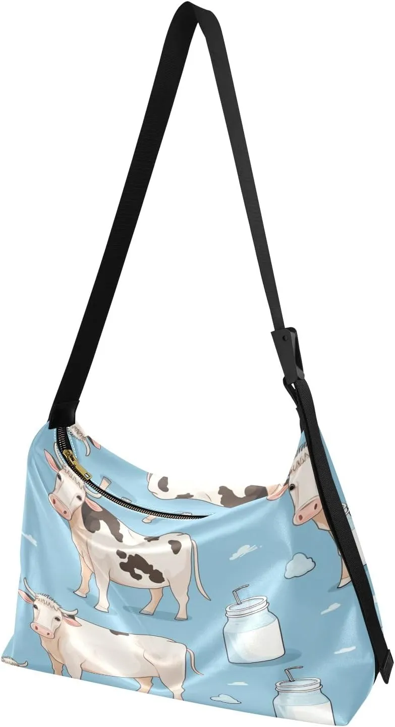 GAIGEO Red Rose with Leaves Adjustable Shoulder Bag, Vegan Crossbody Bag, Women Leather Bag