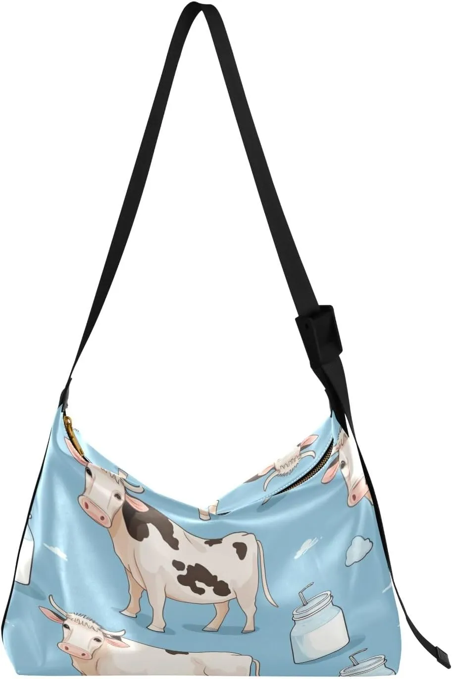 GAIGEO Red Rose with Leaves Adjustable Shoulder Bag, Vegan Crossbody Bag, Women Leather Bag
