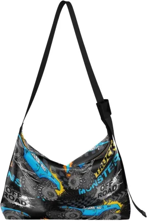GAIGEO Tig Fur Yellow Black Orange Vegan Leather Crossbody Bag, Shoulder Bag for Women Leather, Vegan Shoulder Bag