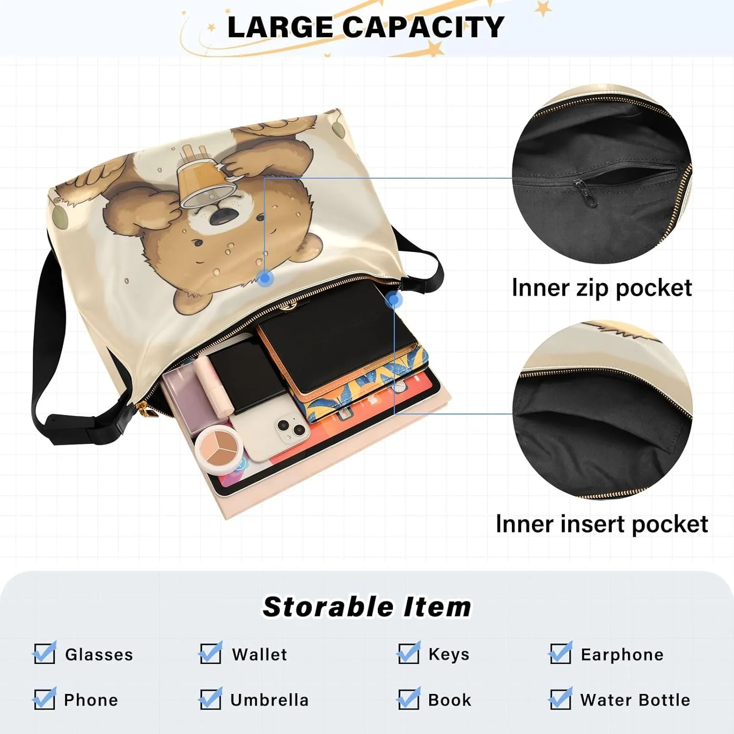 GAIGEO Valentine's Day Gifts Faux Leather Bag, Men Shoulder Bag Leather, Leather Crossbody Bag