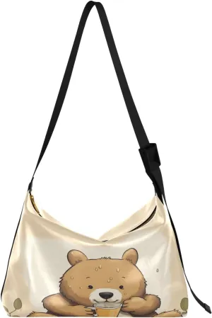 GAIGEO Valentine's Day Gifts Faux Leather Bag, Men Shoulder Bag Leather, Leather Crossbody Bag