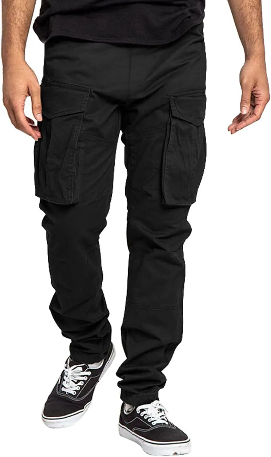 GIERIDUC Men's Casual Cargo Pants Joggers Hiking Sweatpants Chinos Track Pants Elastic Waist Work Pants with Multi-Pockets